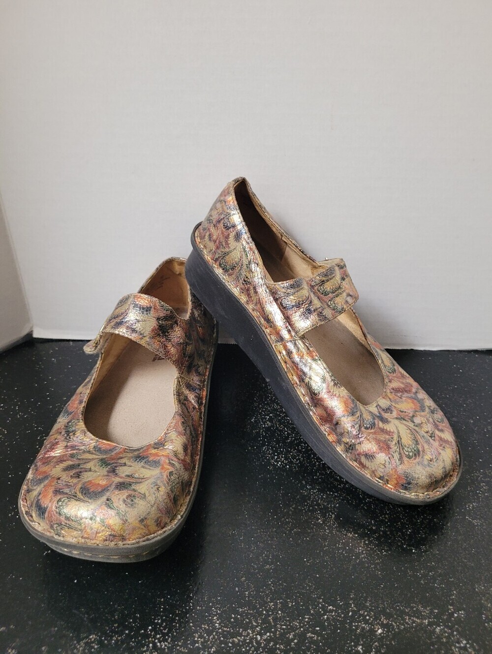 Alegria Metallic Multicolor Mary Jane Flats